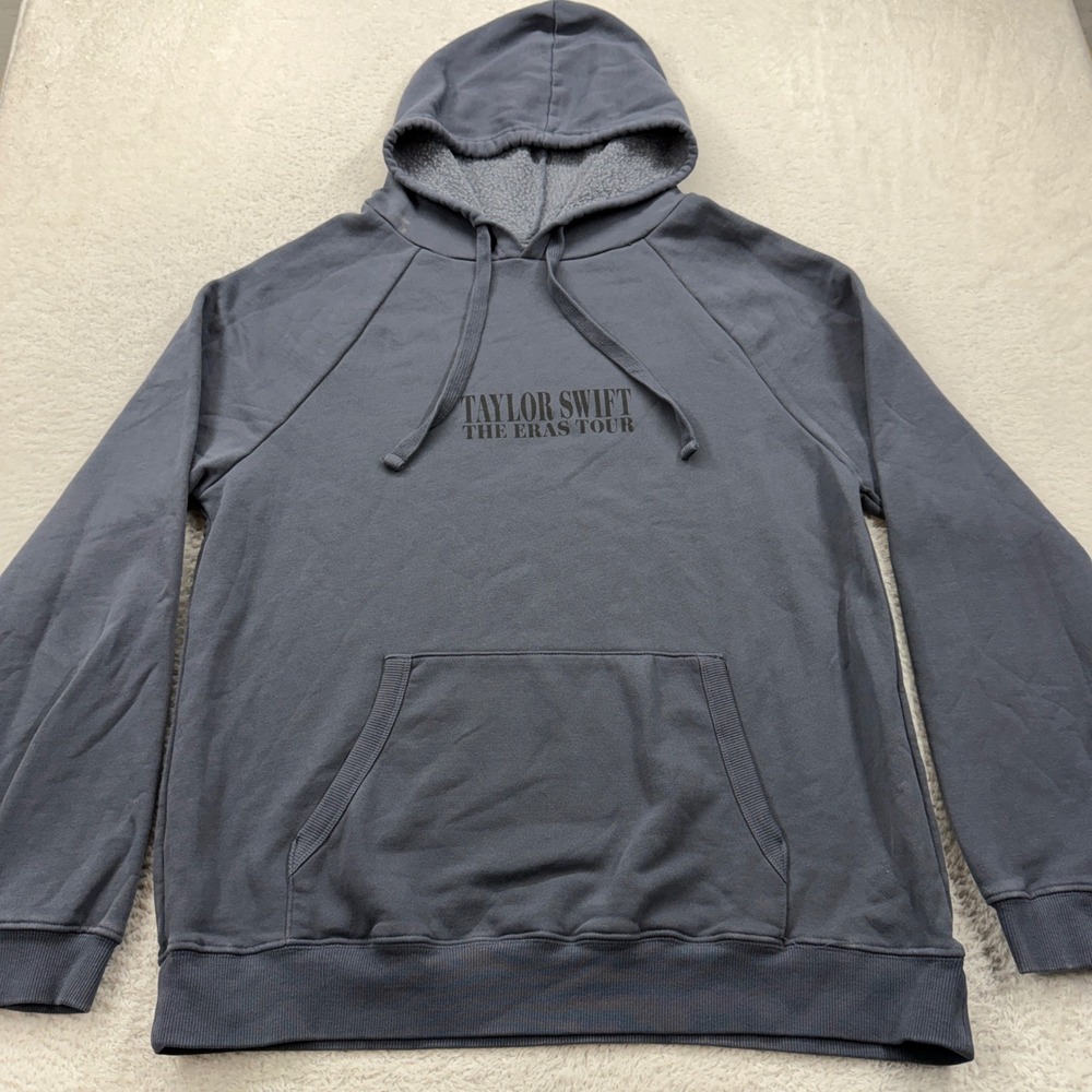 Taylor Swift The Eras Tour Hoodie Gray Sherpa Lined Mens Size L